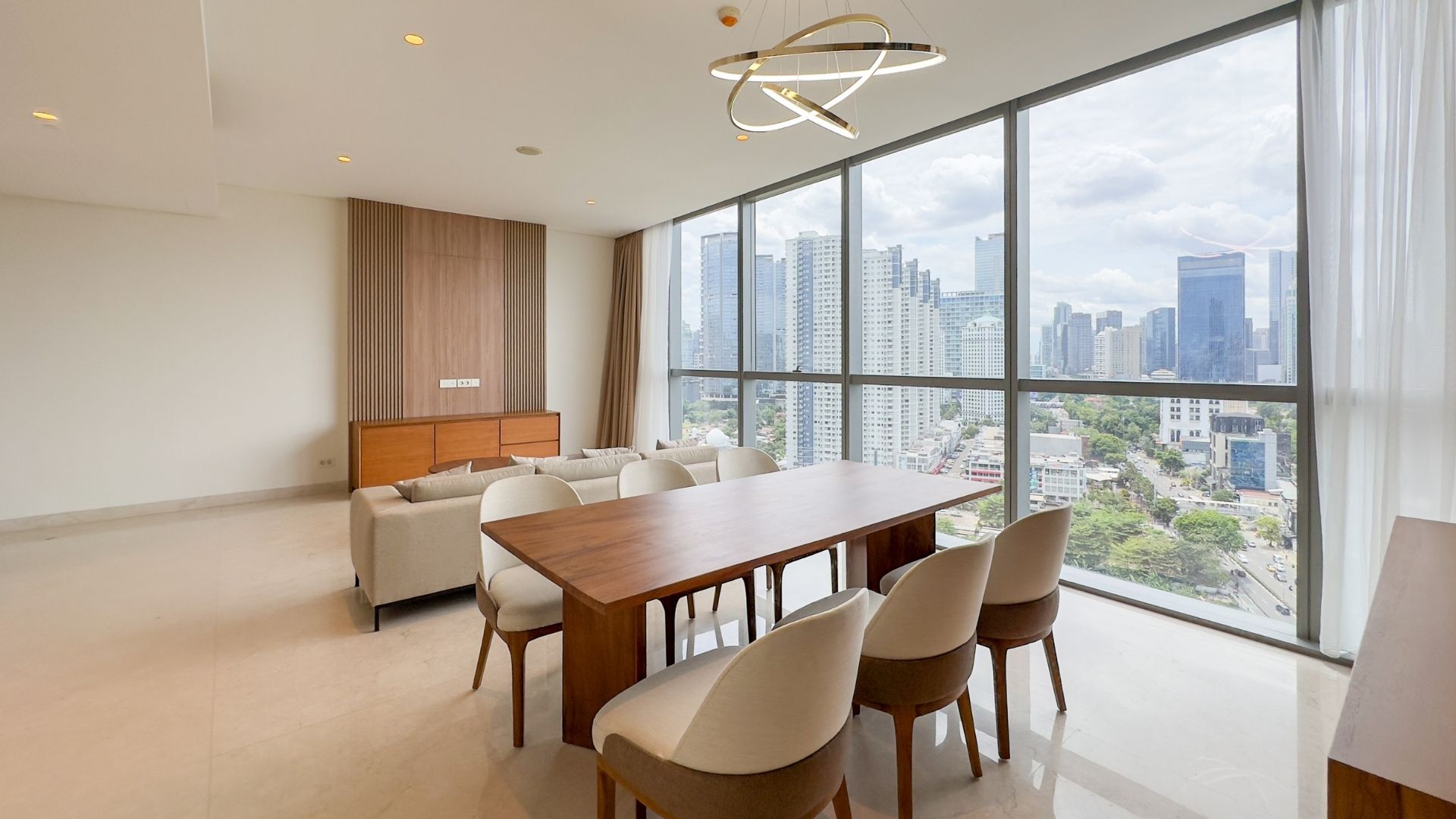 Casa Domaine-3BR-Fully Furnished L iving Room and Dining Room Area with Premium Interior