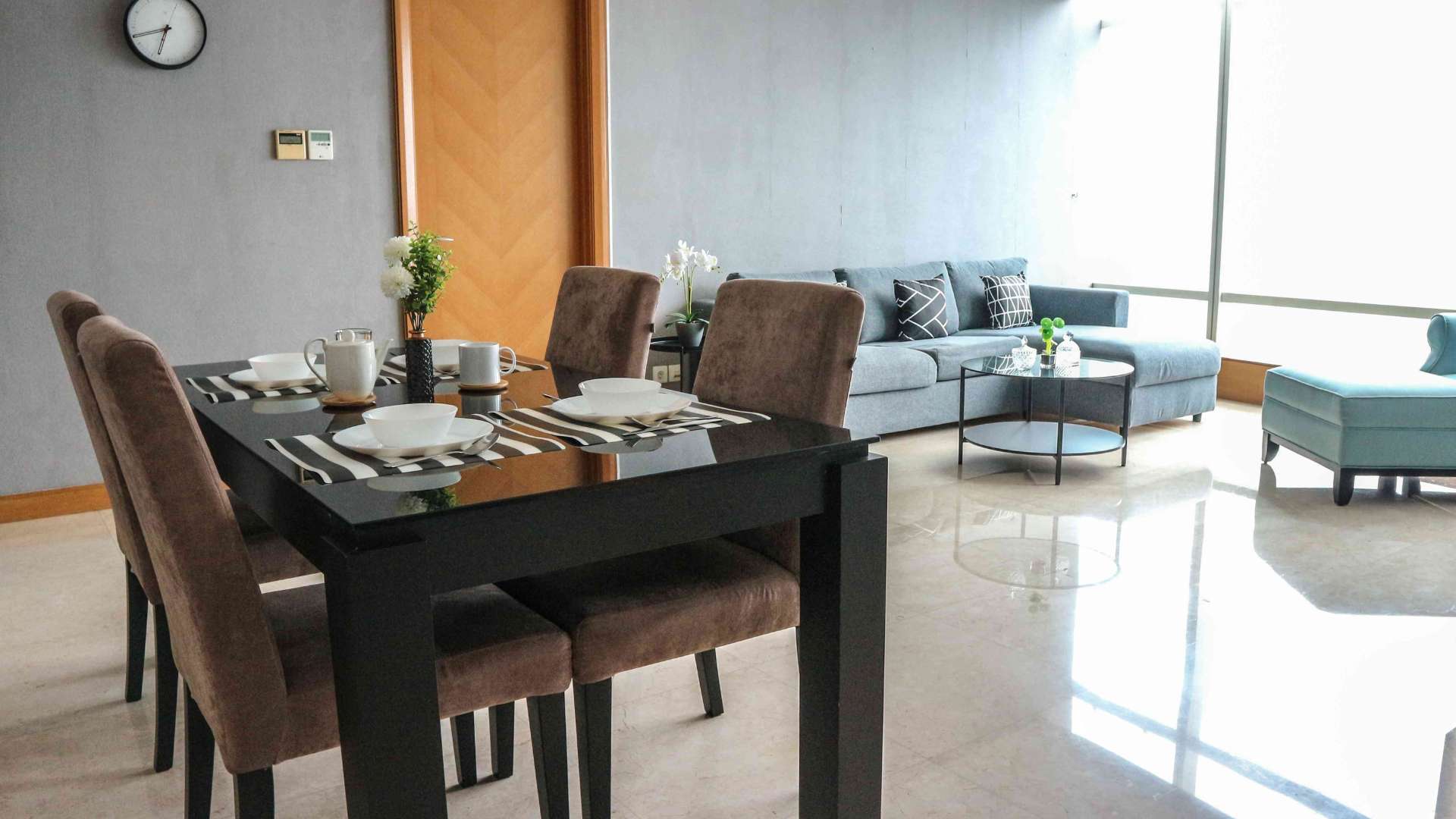 Kempinski Private Residence-2BR-Living Room and Dining Area 2