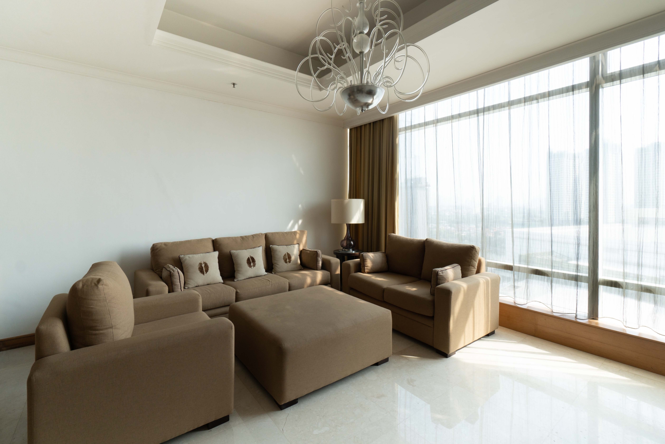 Kempinski Private Residence-2BR-Living room sofa