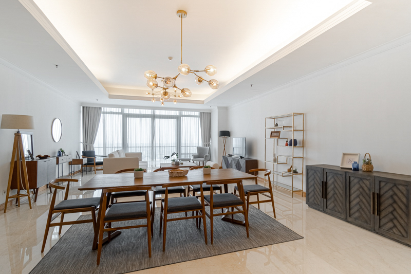 Kempinski Private Residence-2BR-Dining and living area