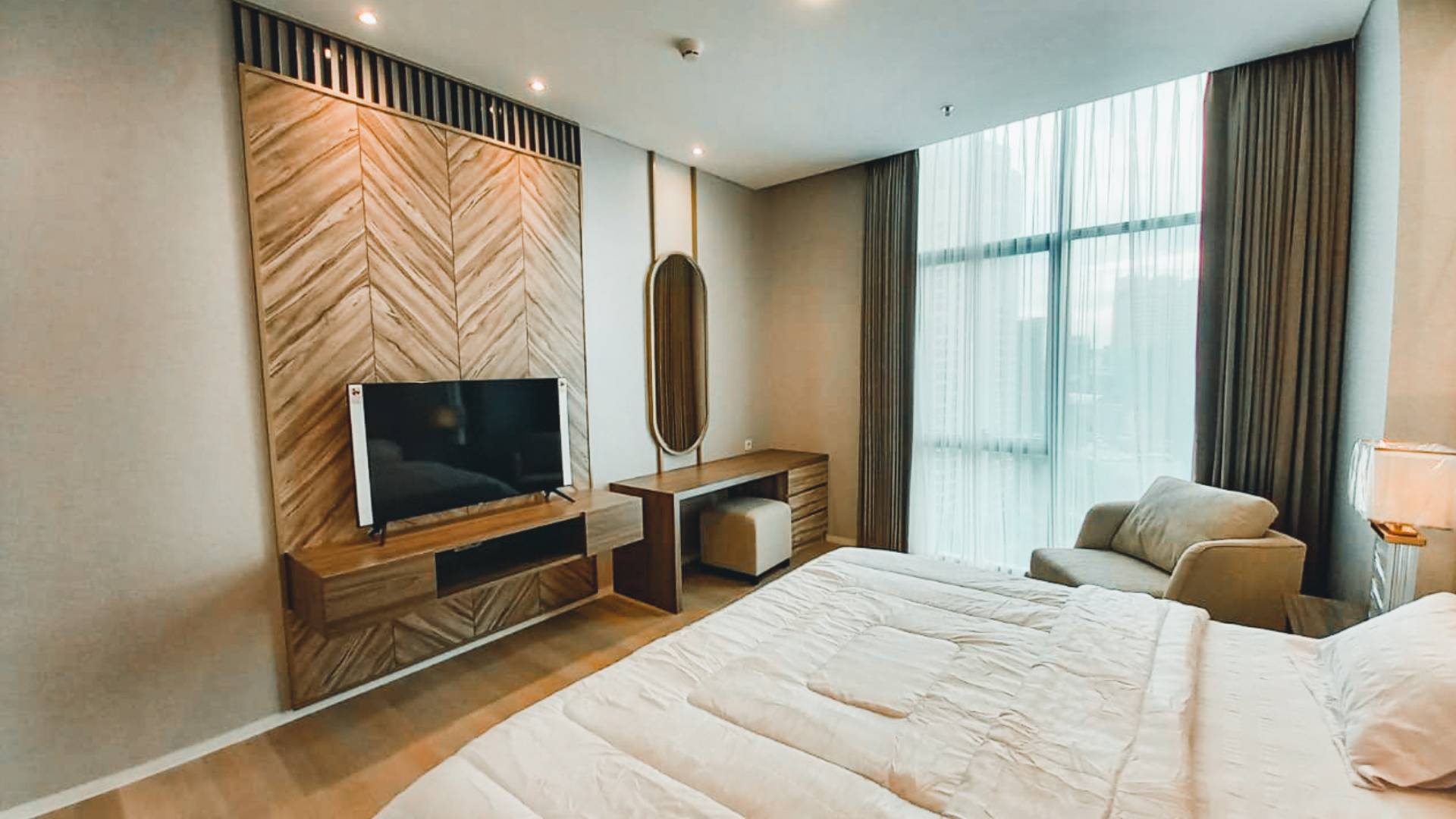 VERDE TWO-TERRAVERDE-2BR-MASTER BEDROOM, CABINET TV, AND MAKEUP TABLE