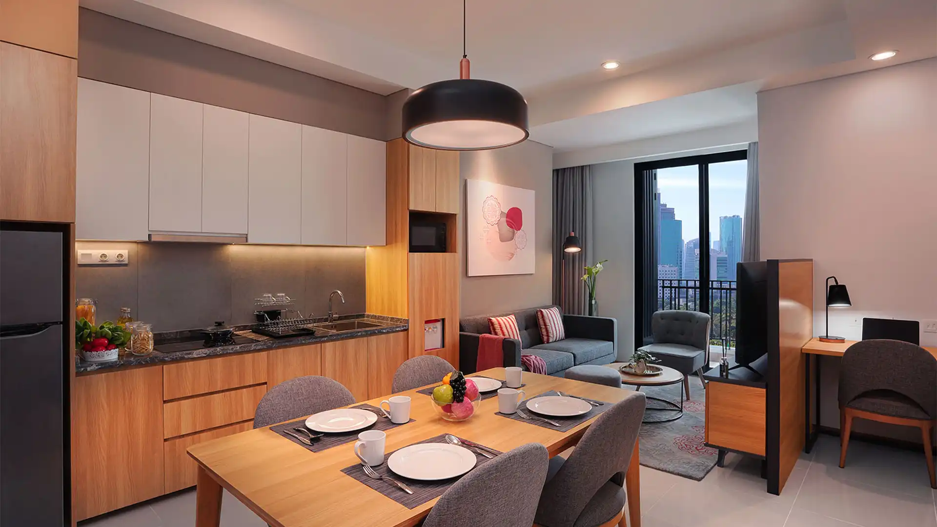 Citadines-2BR-Dining & Kitchen Area Citadines-2BR-Dining & Kitchen Area