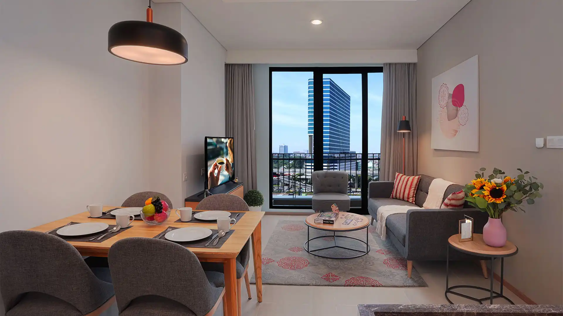 Citadines-2BR-Dining & Living Area