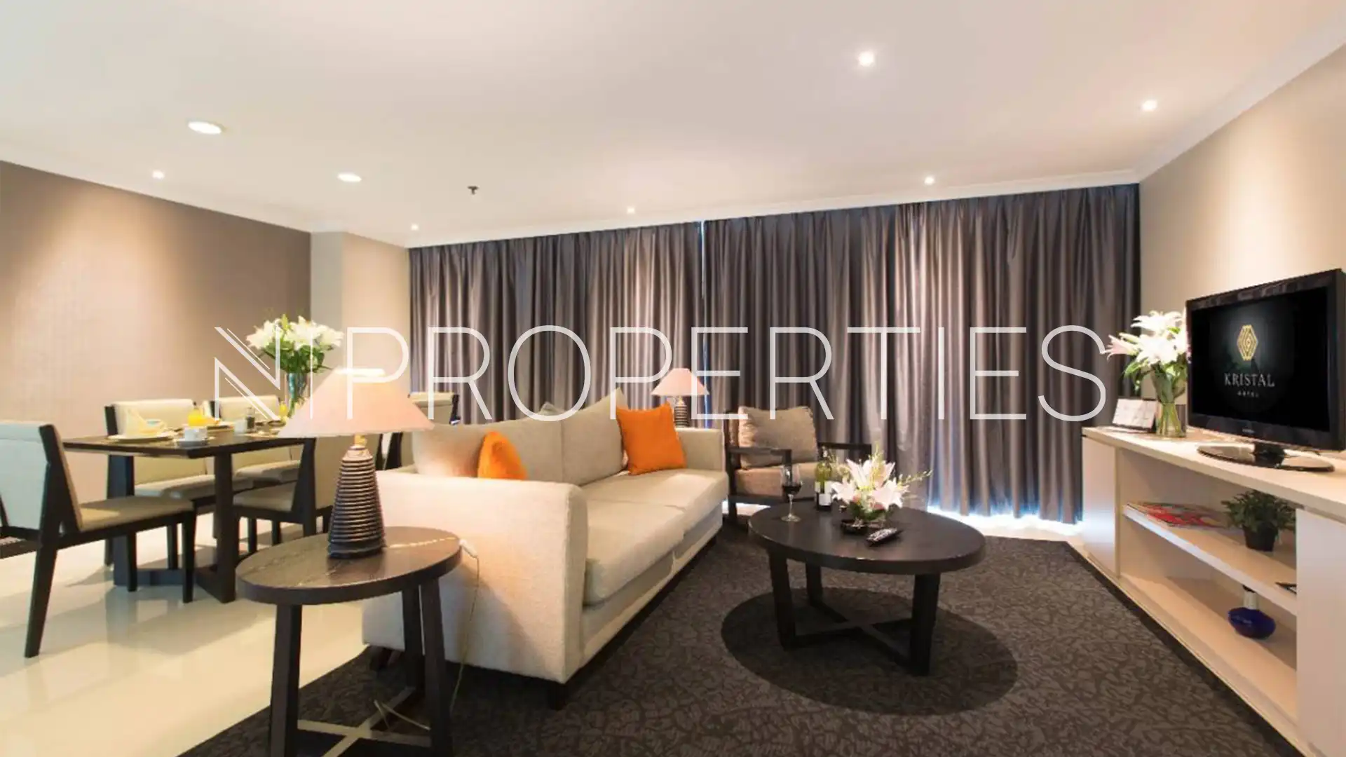 KRISTAL-T1-F9-2BR-Living & Dining Area KRISTAL-T1-F9-2BR-Living & Dining Area