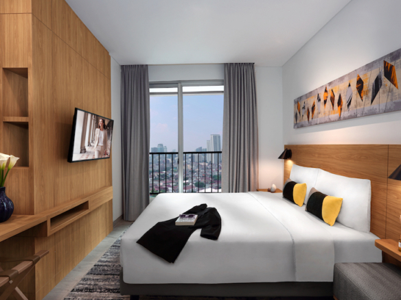 SR_Indonesia_Jakarta_Citadines Sudirman_Studio Executive_Bedroom to Balcony-LR