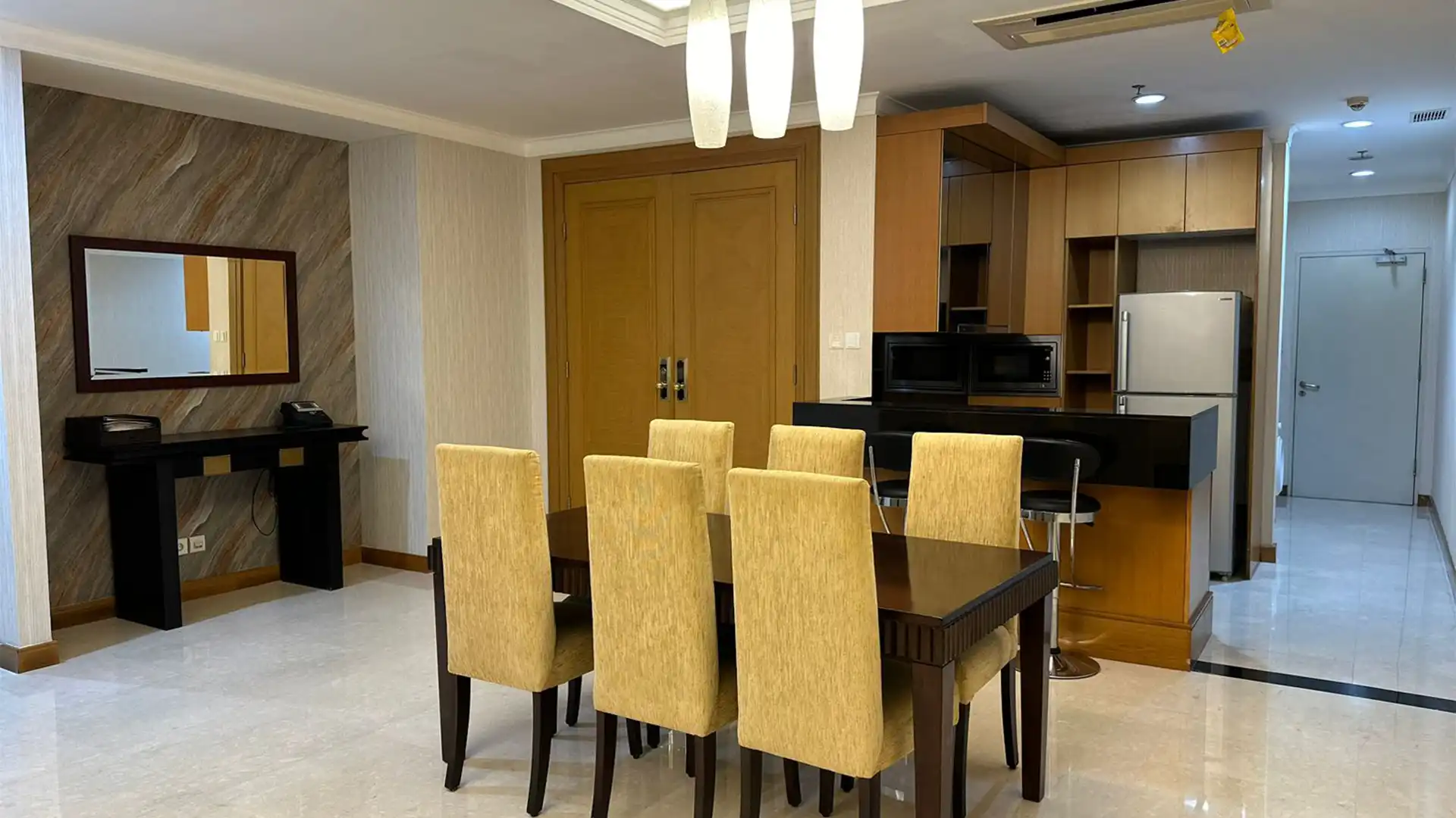 KEMPI-2BR-DINING & KITCHEN AREA Kempinski Private Residence – Well-Designed 2BR
