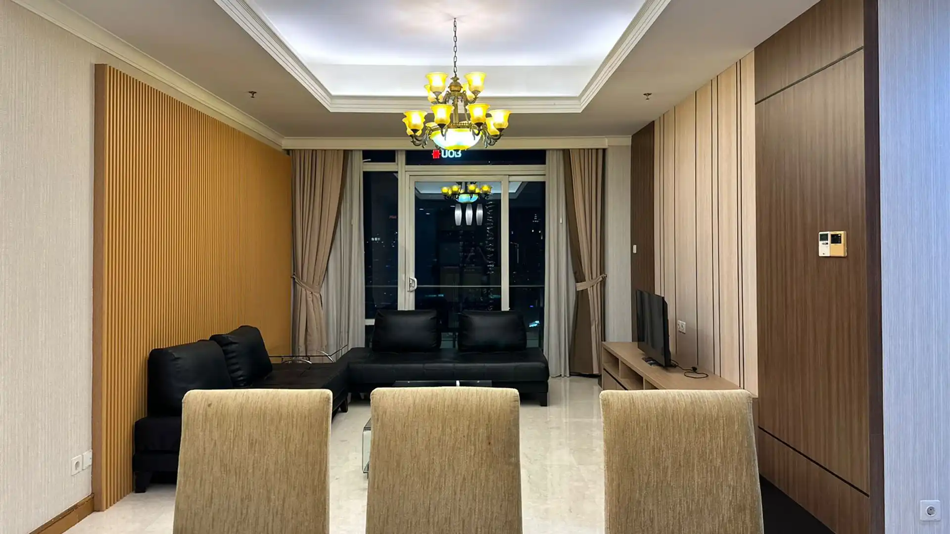 KEMPI-2BR-LIVING AREA FROM DINING AREA Kempinski Private Residence – Well-Designed 2BR