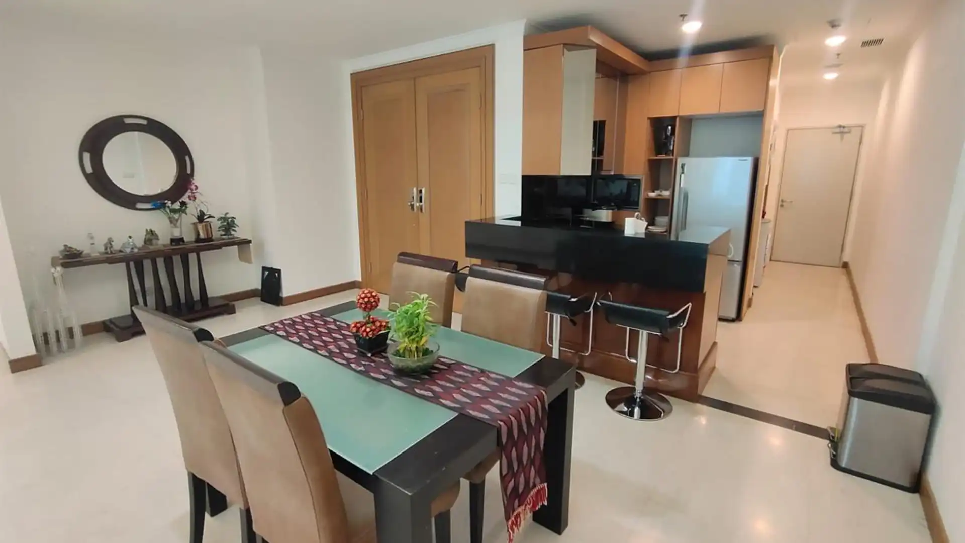 KEMPINSKI-2BR-DINING & KITCHEN AREA Well-Located 2BR Residence – Kempinski Private Residence