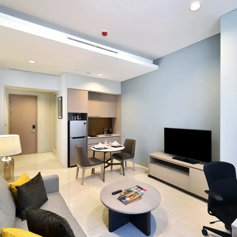 MANGKULUHUR-1BR-Living Area Open Space