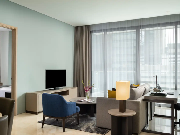 MANGKULUHUR-2BR-Living Area with Working Desk