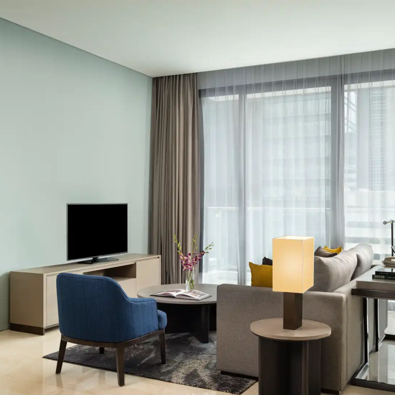 MANGKULUHUR-2BR-Living Area with Working Desk