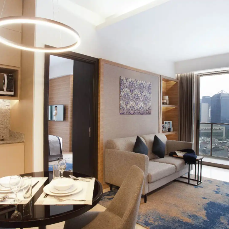 Somerset Sudirman-1BR-Dining & Living Area