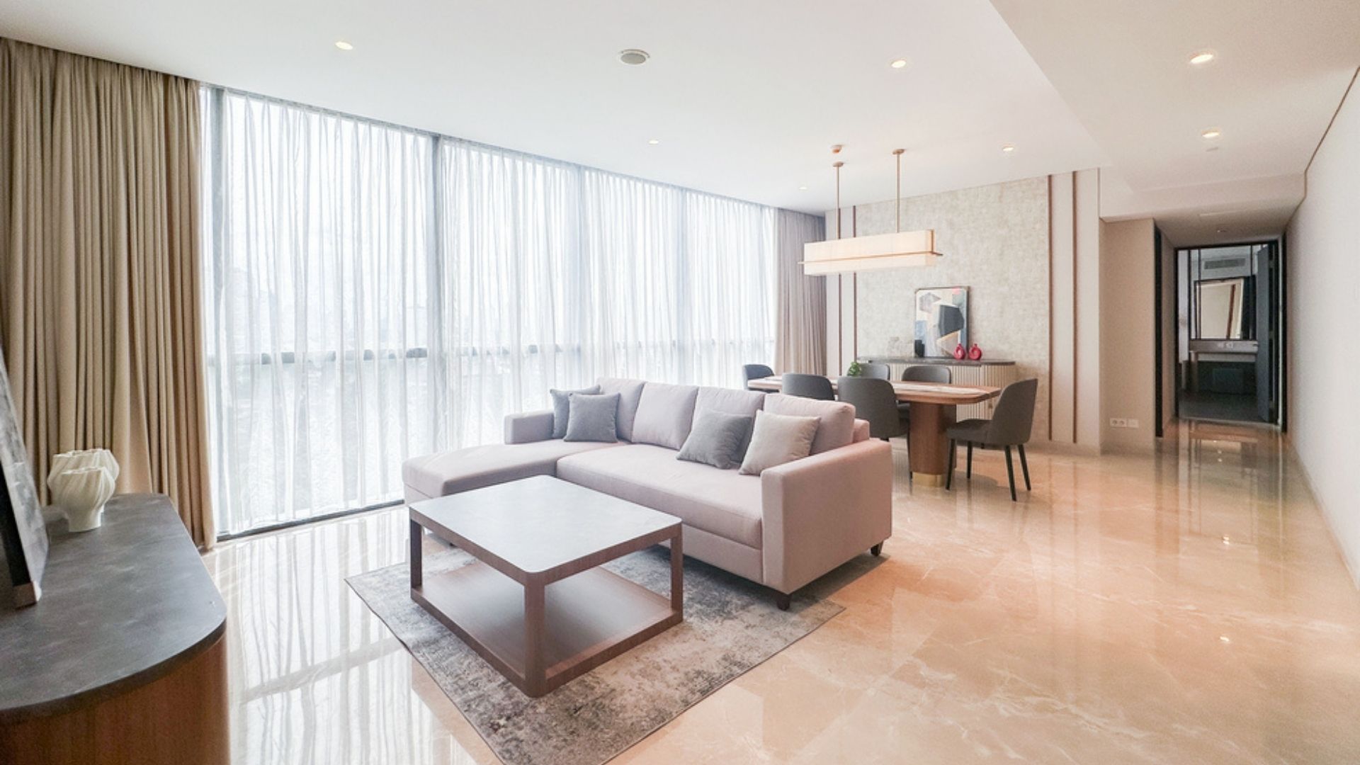 Casa Domaine-2BR-Living Room and Dining Room Smart 2BR City Apartment Designed for Executive Living at Casa Domaine