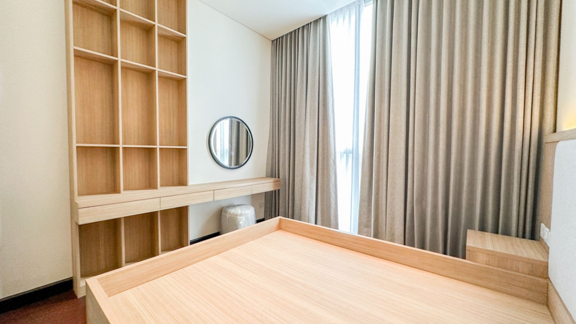 Casa Domaine-2BR-Minimalist Bedroom Interior Modern 2BR Residence for Expat Living in Jakarta CBD at Casa Domaine