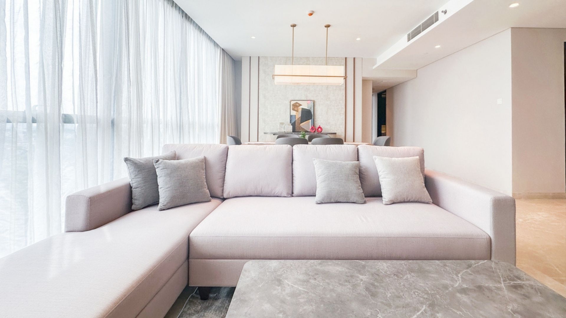 Casa Domaine-2BR-Sofa in Living Room Smart 2BR City Apartment Designed for Executive Living at Casa Domaine