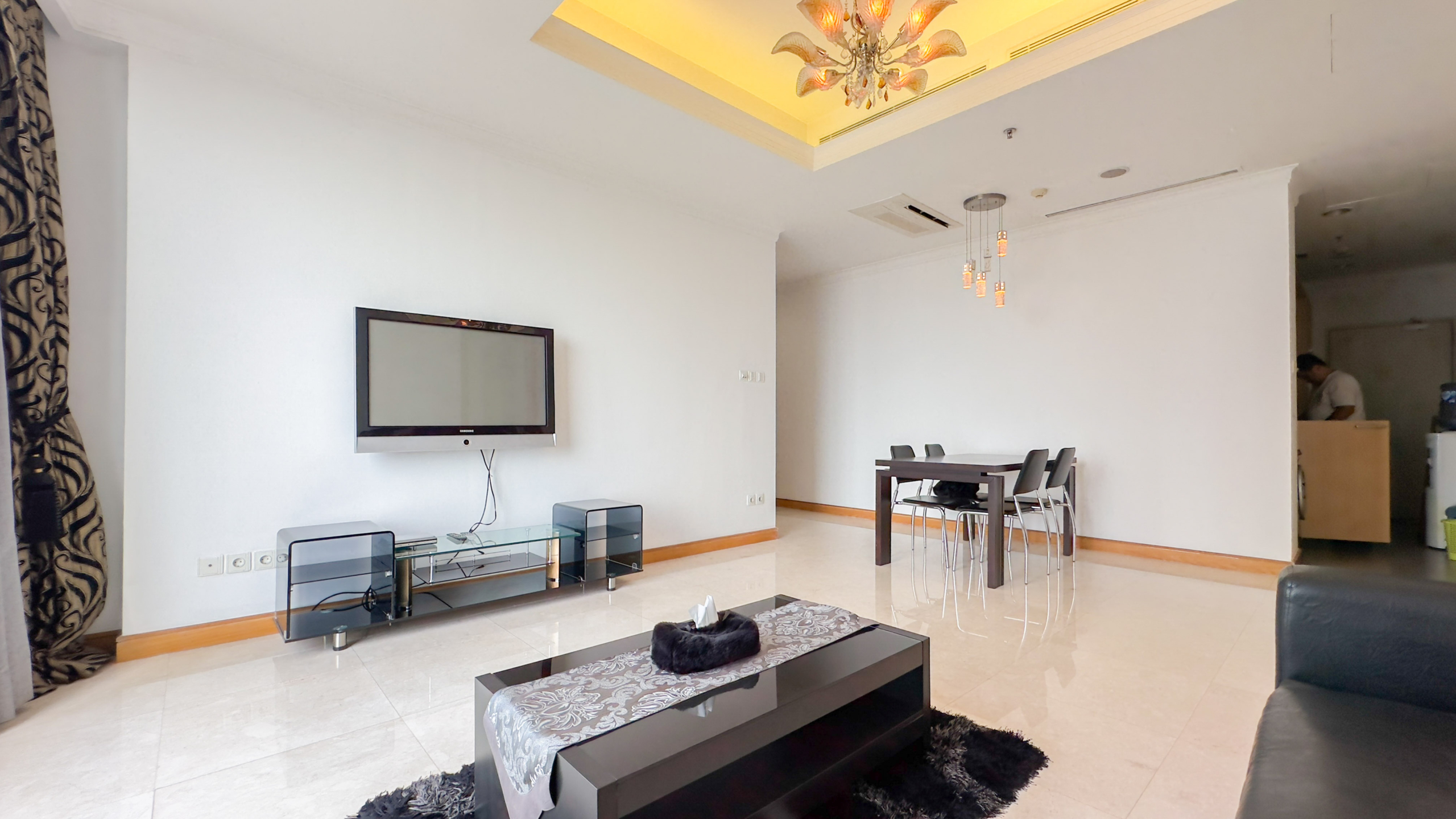 Kempinski Private Residence-2BR-Living room tv Spacious Two-Bedroom Kempinski Private Residence Residence for Discerning Urban Livin