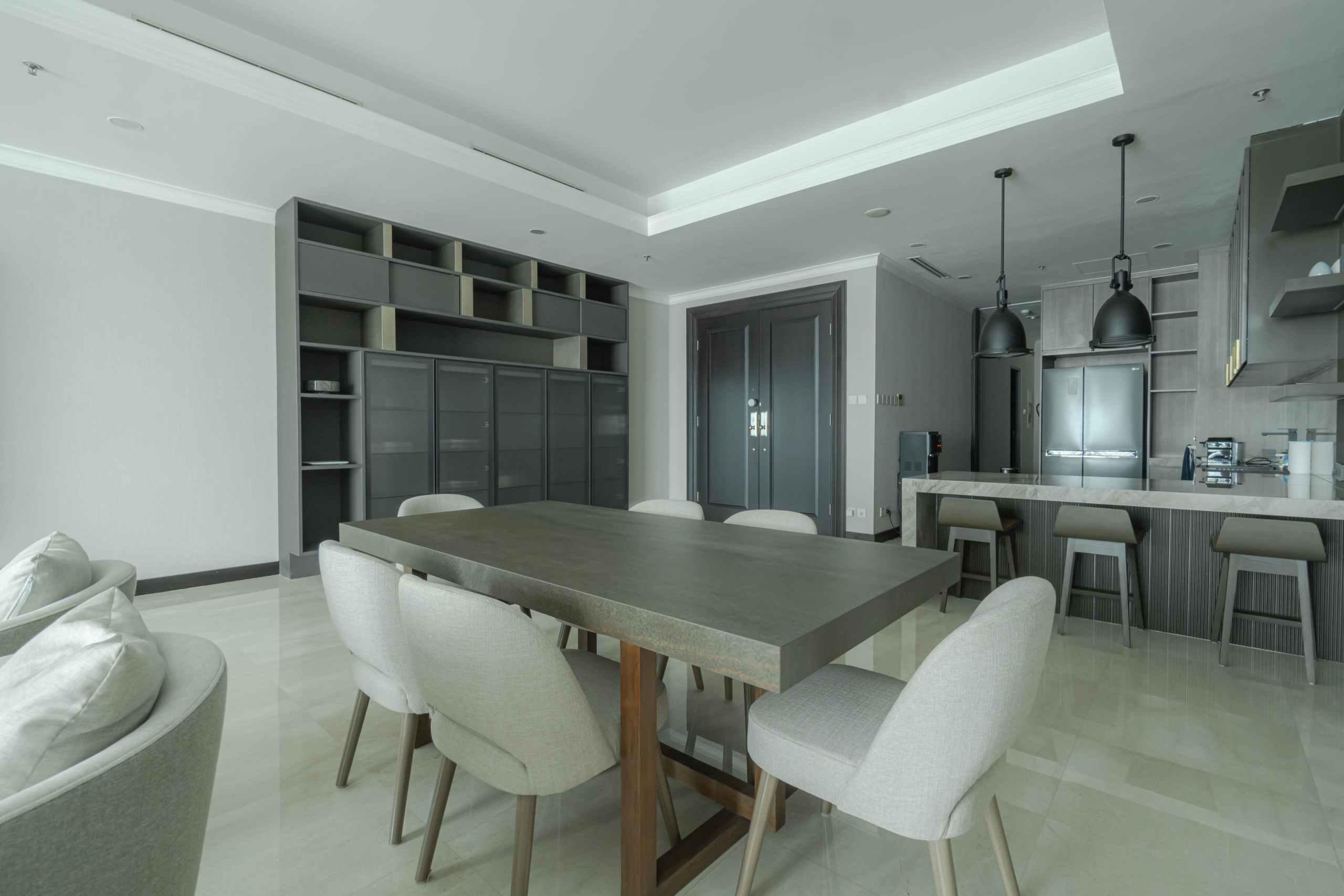 Kempinski Private Residence-3BR-Dining and kitchen Super Luxury 3BR Apartment at Kempinski Private Residence