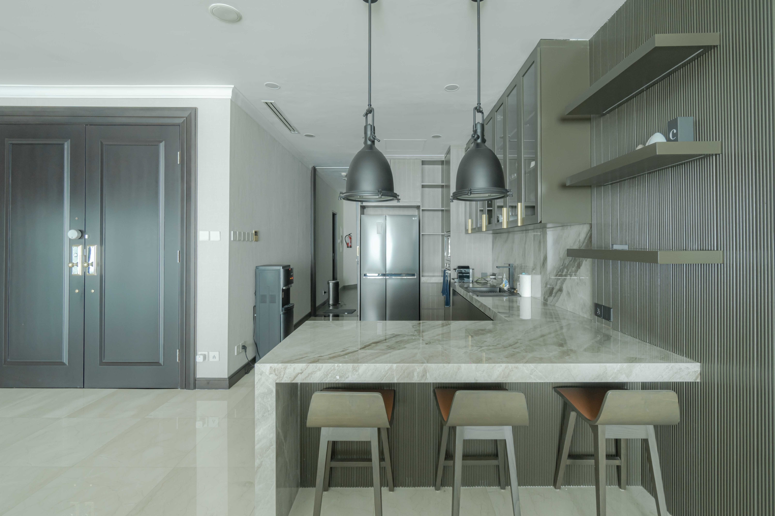 Kempinski Private Residence-3BR-Kitchen area Super Luxury 3BR Apartment at Kempinski Private Residence
