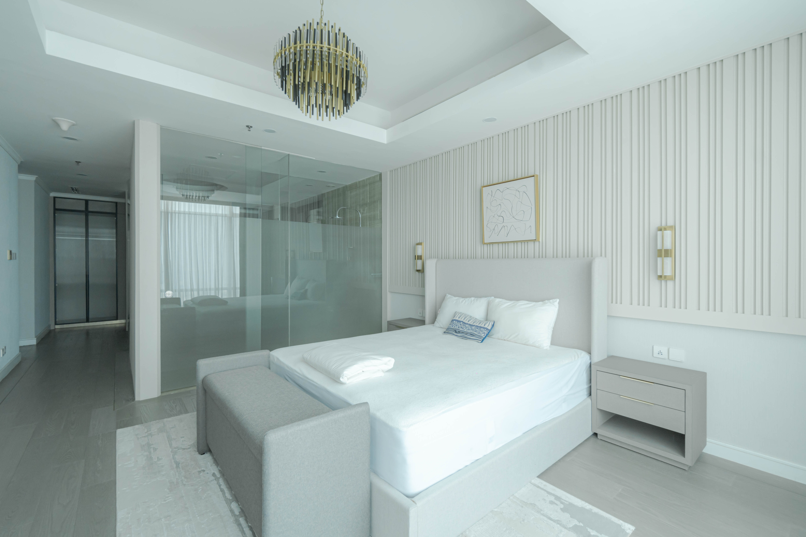 Kempinski Private Residence-3BR-Master bedroom design interior Super Luxury 3BR Apartment at Kempinski Private Residence