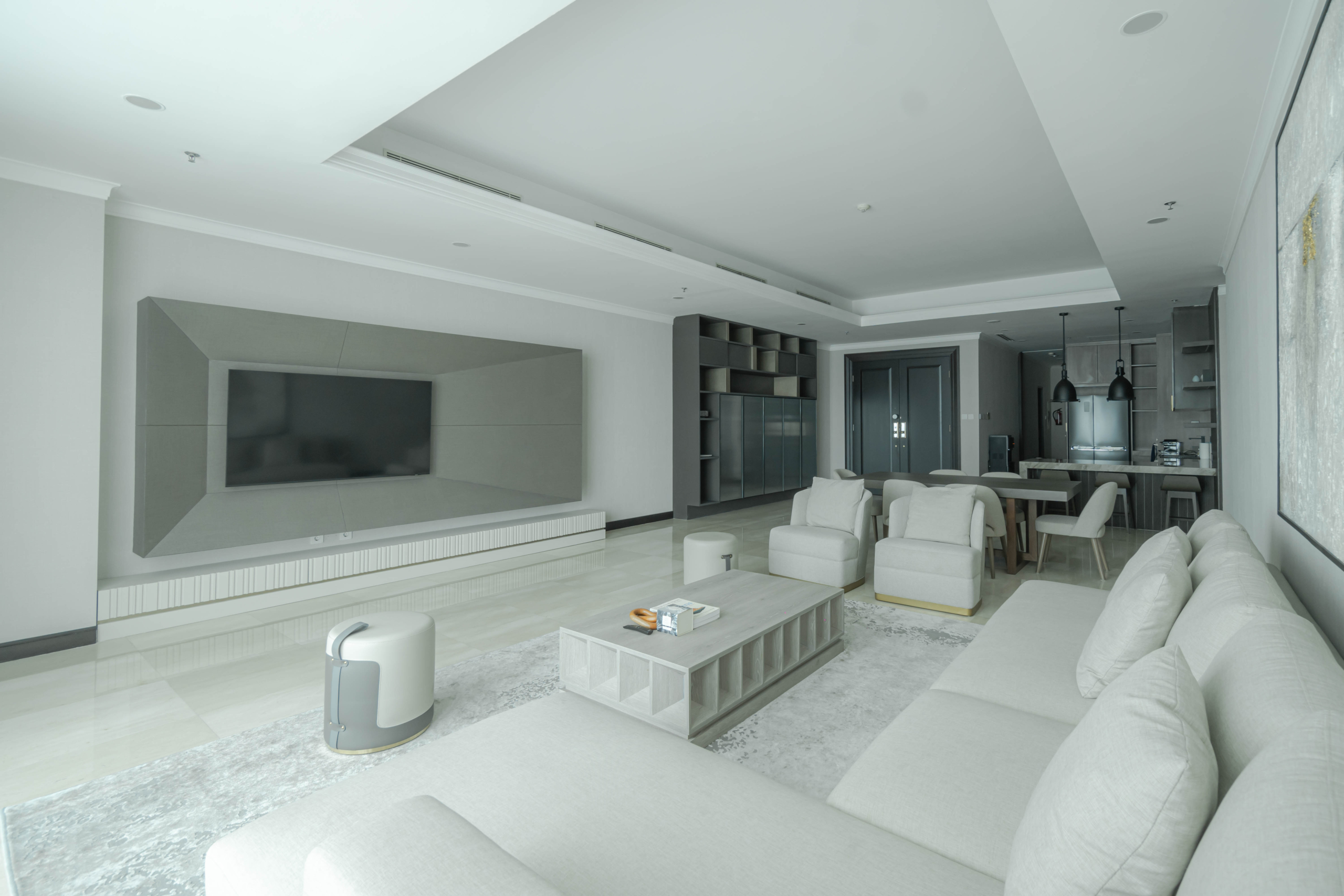 Kempinski Private Residence-3BR-Sofa and TV Super Luxury 3BR Apartment at Kempinski Private Residence