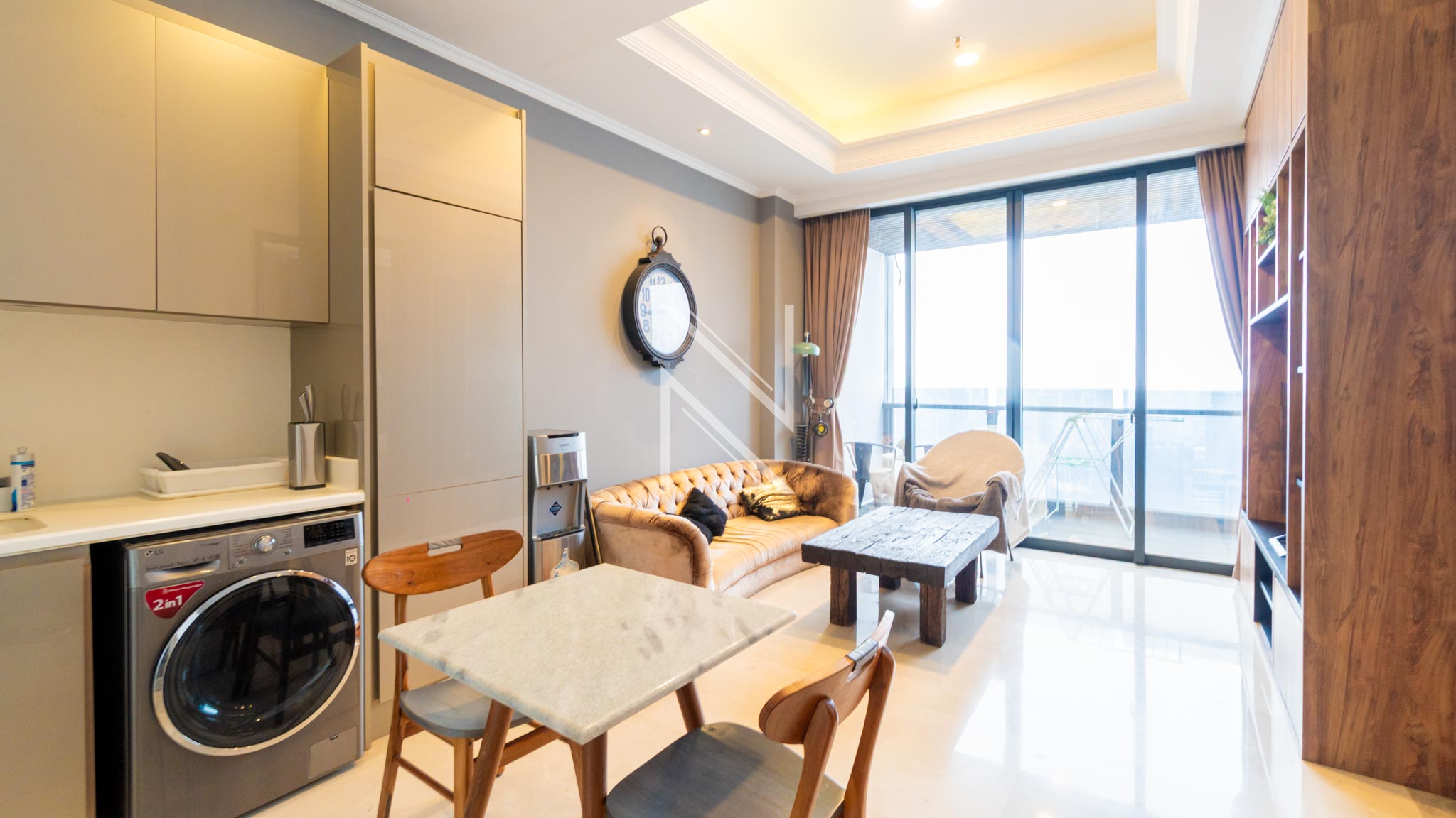 DISTRICT8-1BR-LIVING AREA ANGLE 1 Smart Luxury 1BR Living at District 8