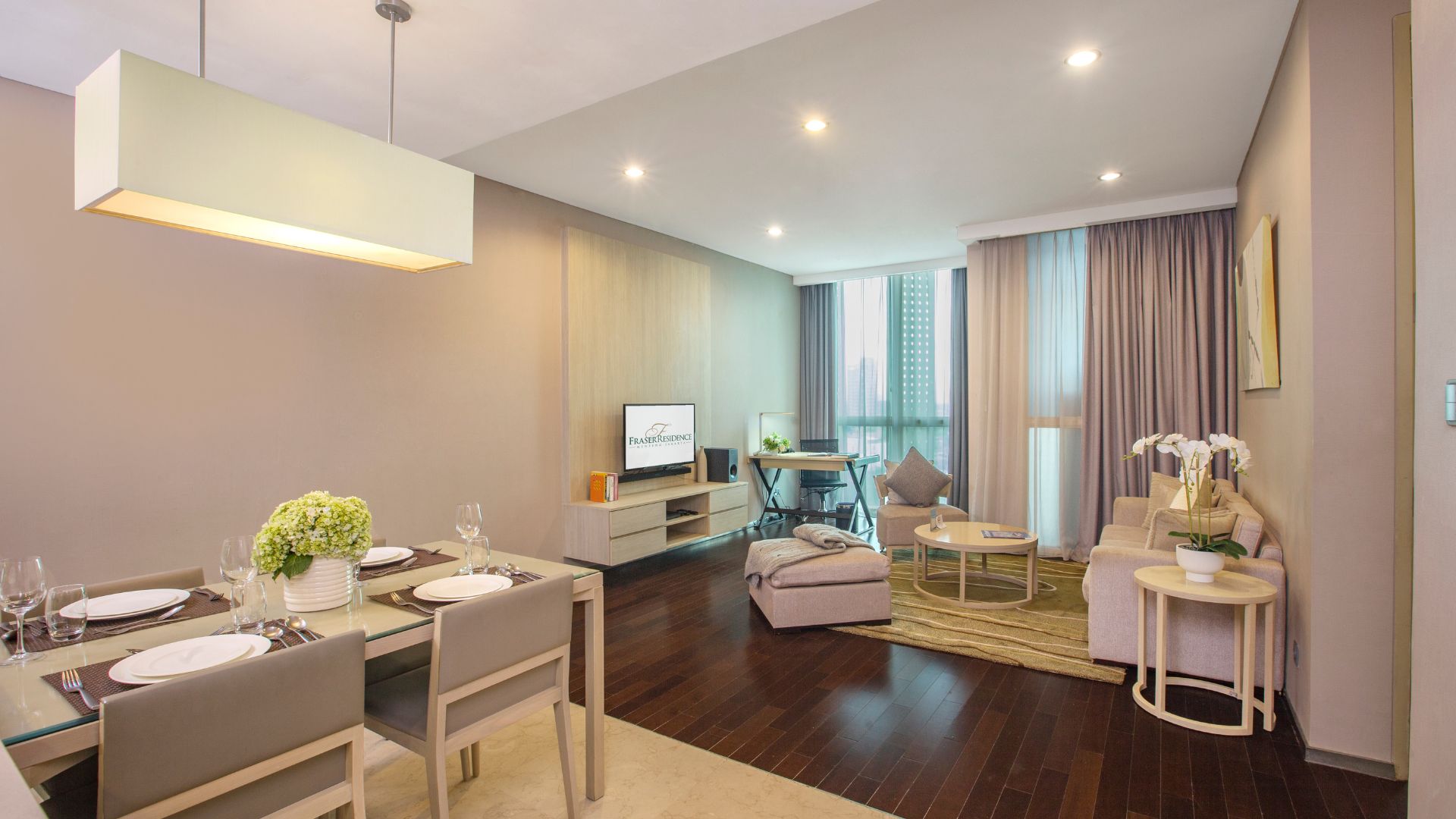 FRASER MENTENG-2BR-DINING & LIVING AREA ANGLE 1 Elegant 2BR Family Living at Fraser Residence