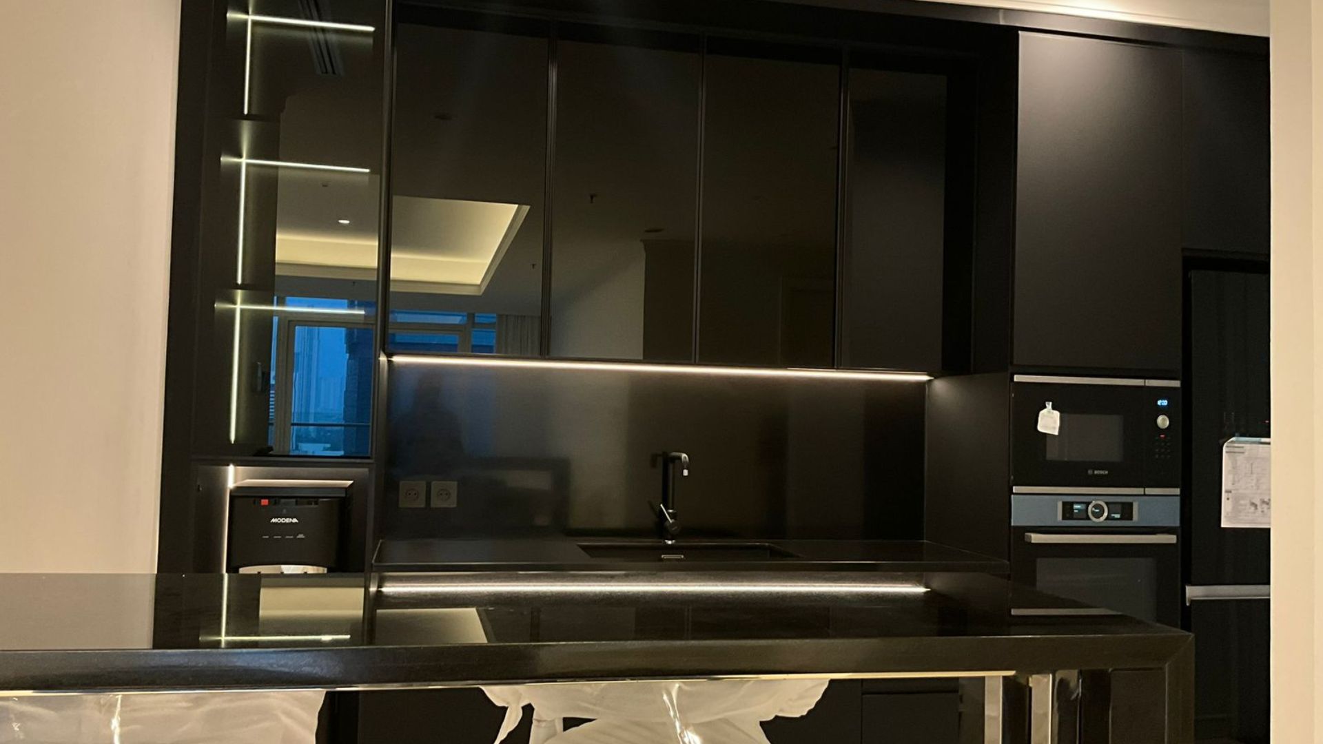 KEMPINSKI PRIVATE RESIDENCE-2BR-KITCHEN AREA Stylish 2BR Urban Stay at Kempinski Private Residence