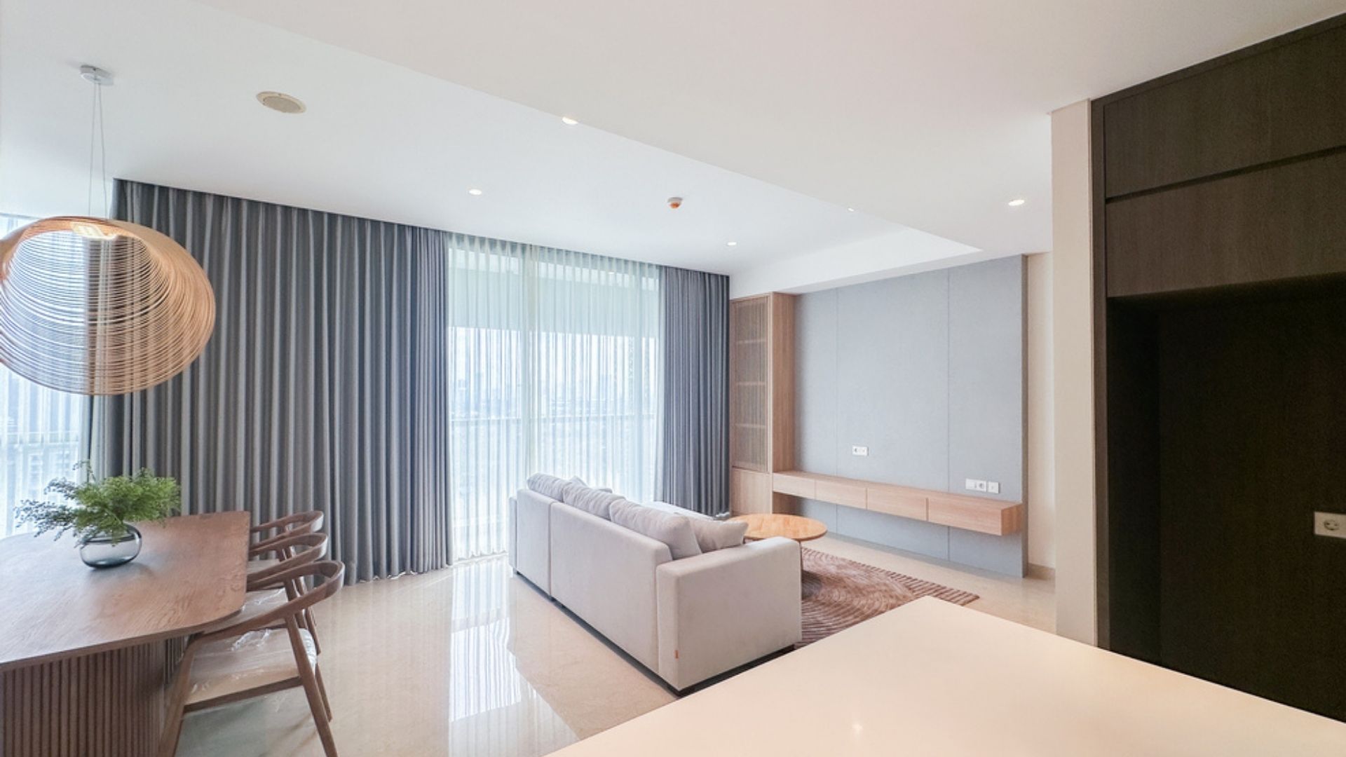Casa Domaine-3BR-Dining Room and Living Room Area For Rent 3BR Apartment Casa Domaine Central Jakarta Sudirman CD015