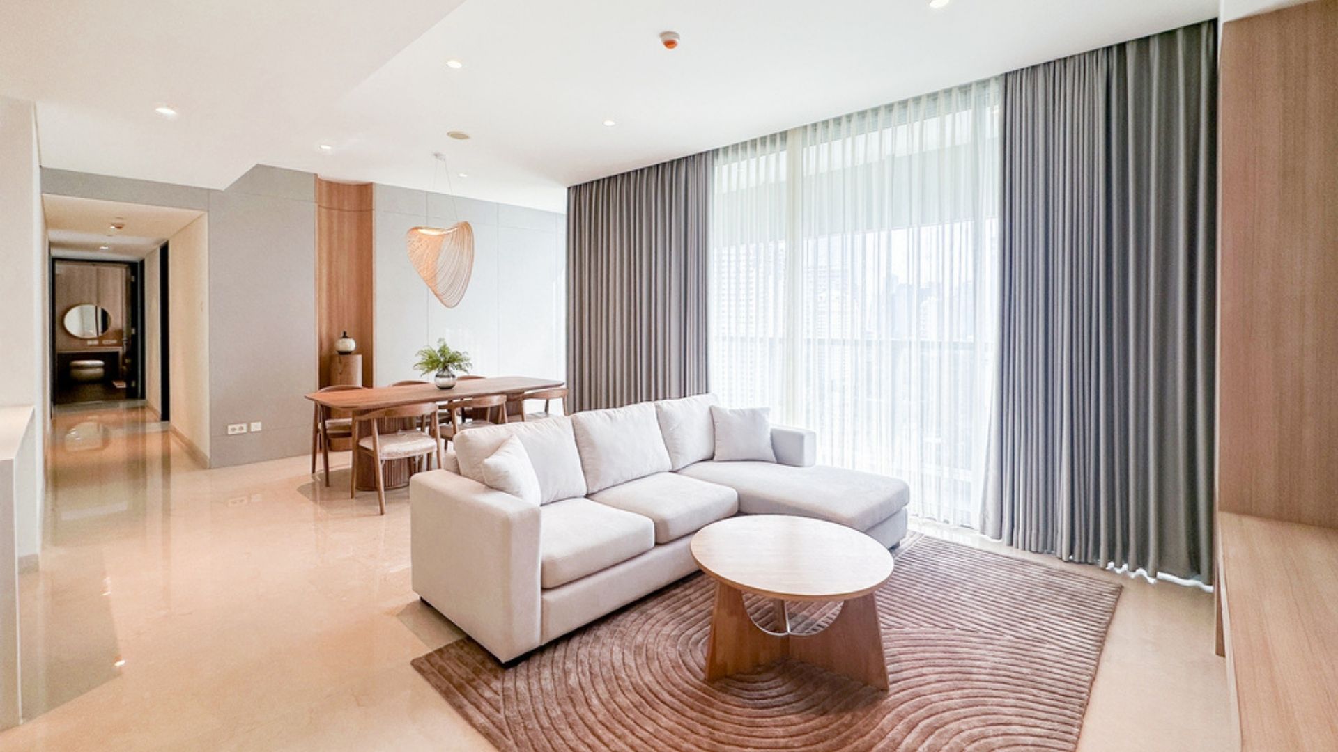 Casa Domaine-3BR-Mesmerizing View from Living Room and Dining Room For Rent 3BR Apartment Casa Domaine Central Jakarta Sudirman CD015