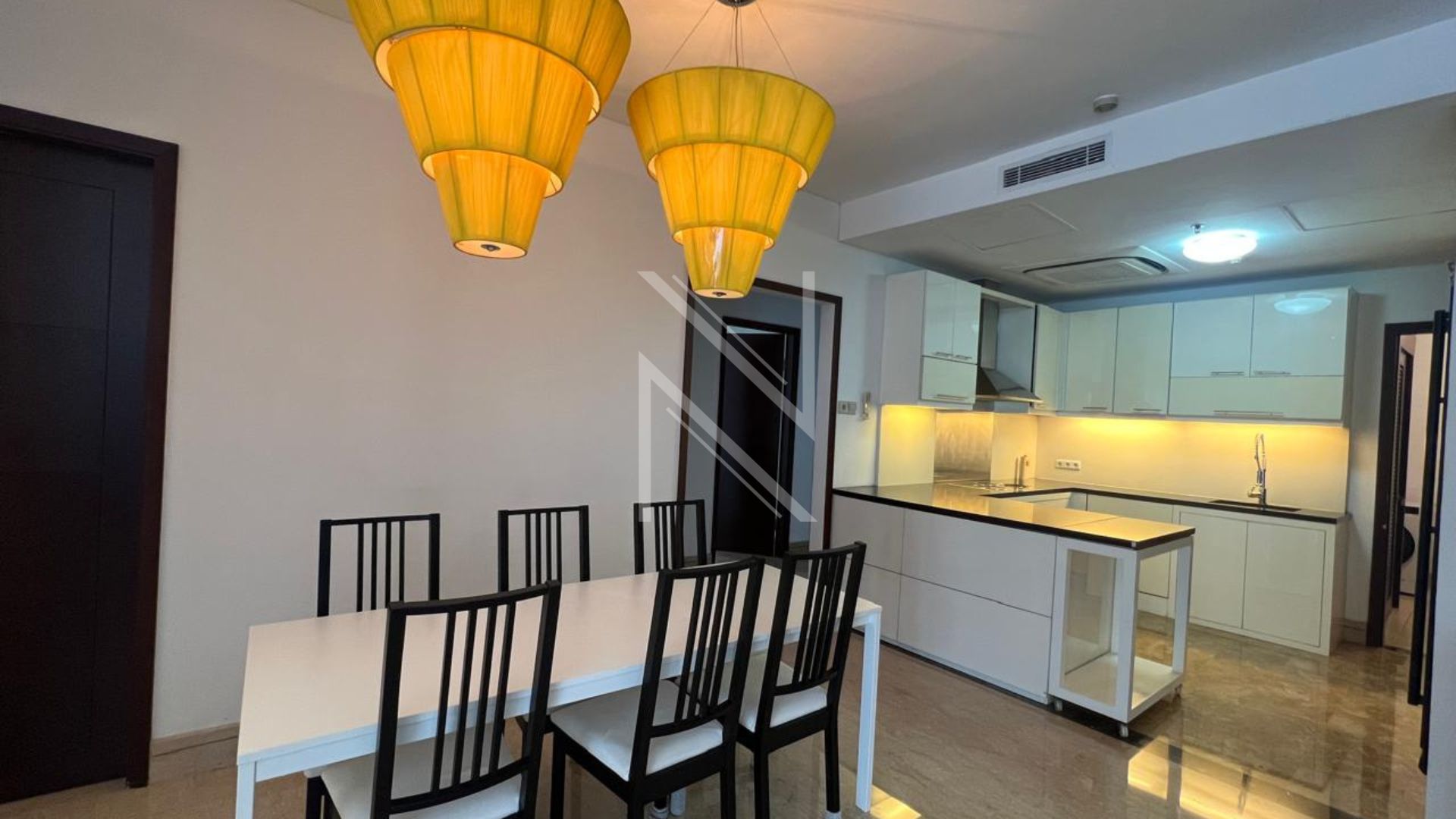 SCBD – NO CAP043 – DINING-AREA_KITCHEN For Rent 3BR Apartment Capital Residence South Jakarta SCBD CAP043