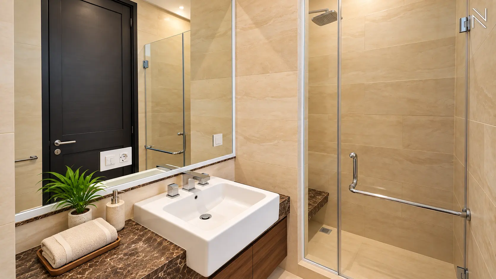 Atmaya Residence 9H – Bathroom – Tropical Living For Rent 4BR House South Jakarta Pejaten PJTN135