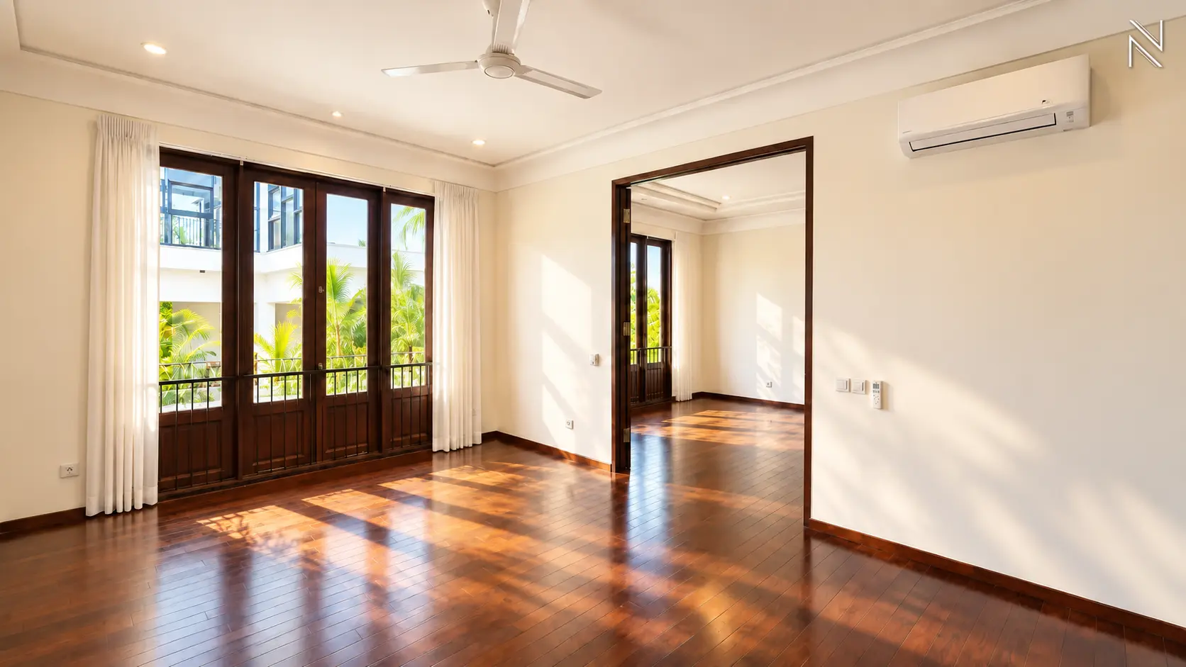Atmaya Residence 9H – Bedroom (3) – Sheer – Tropical Living For Rent 4BR House South Jakarta Pejaten PJTN135
