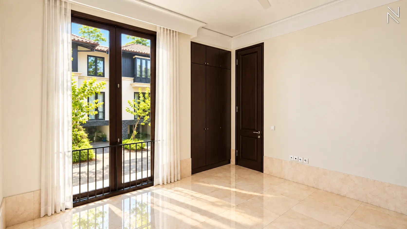 Atmaya Residence 9H – Bedroom – Sheer – Tropical Living For Rent 4BR House South Jakarta Pejaten PJTN135