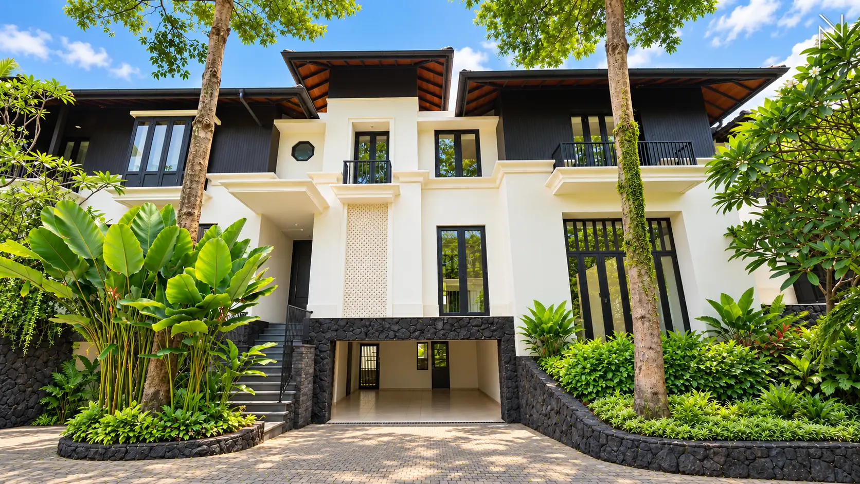 Atmaya Residence 9H – Facade – Tropical Living For Rent 4BR House South Jakarta Pejaten PJTN135