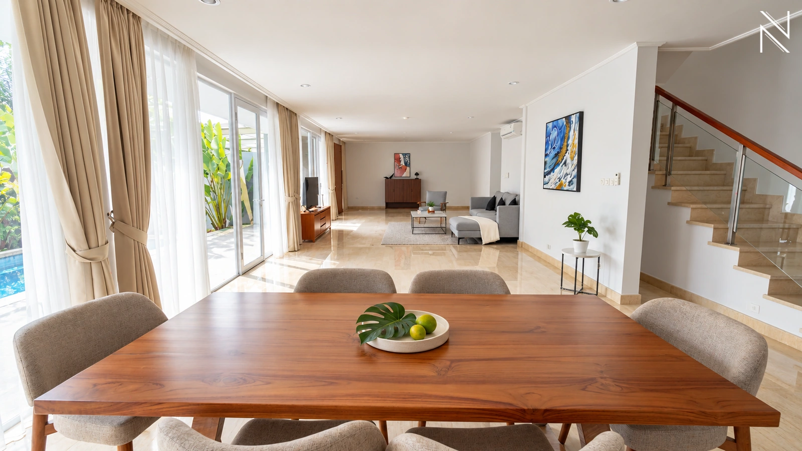 Executive Paradise – E11 – Living Area Dining Area (3) For Rent 5BR House South Jakarta Cilandak CLD605