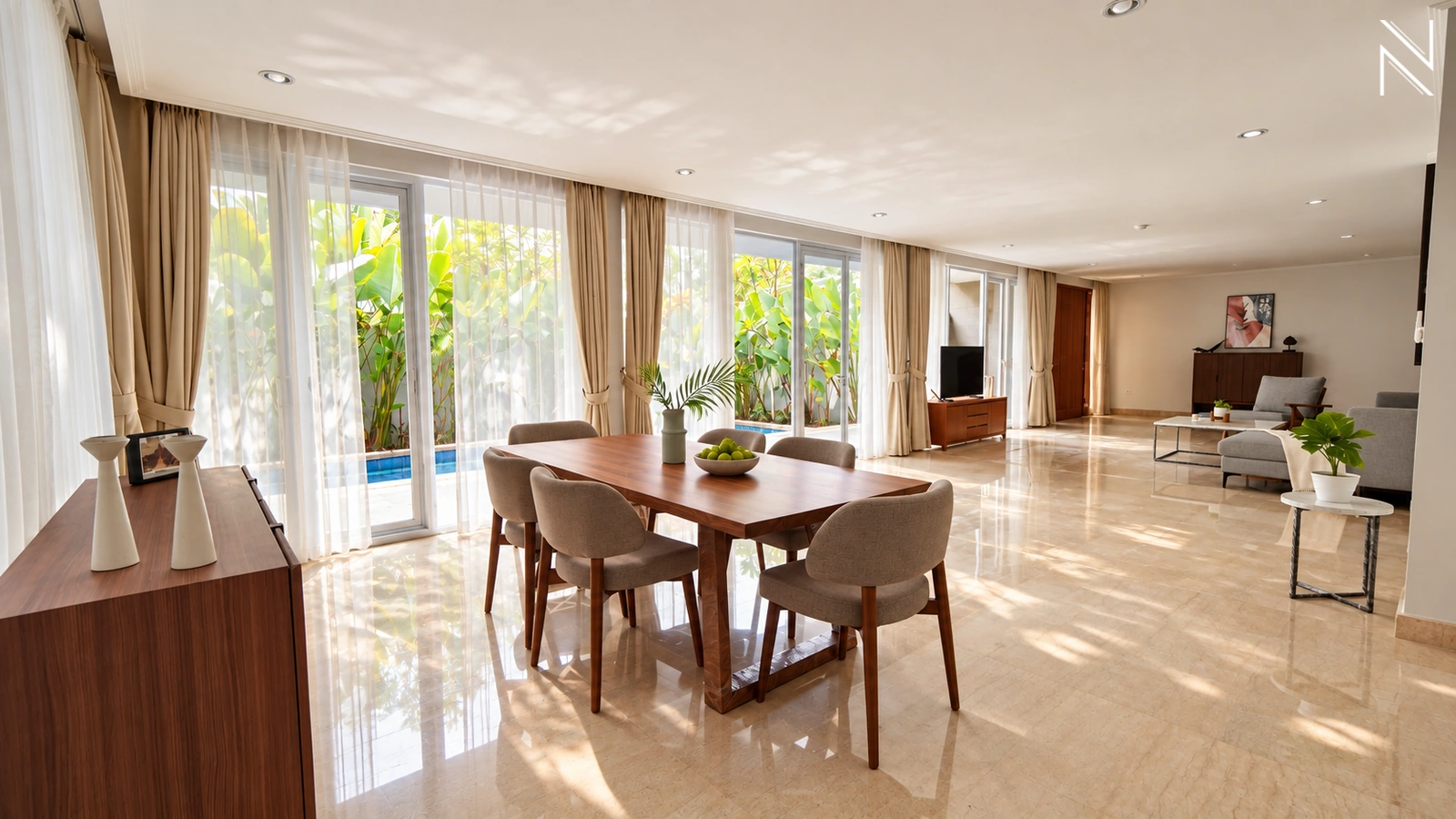 Executive Paradise – E11 – Living Area Dining Area For Rent 5BR House South Jakarta Cilandak CLD605