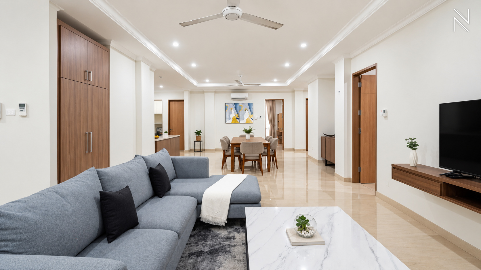 Executive Paradise – EP019 – Living Area (2) For Rent 3BR Apartment Executive Paradise Complex South Jakarta Cilandak EP019