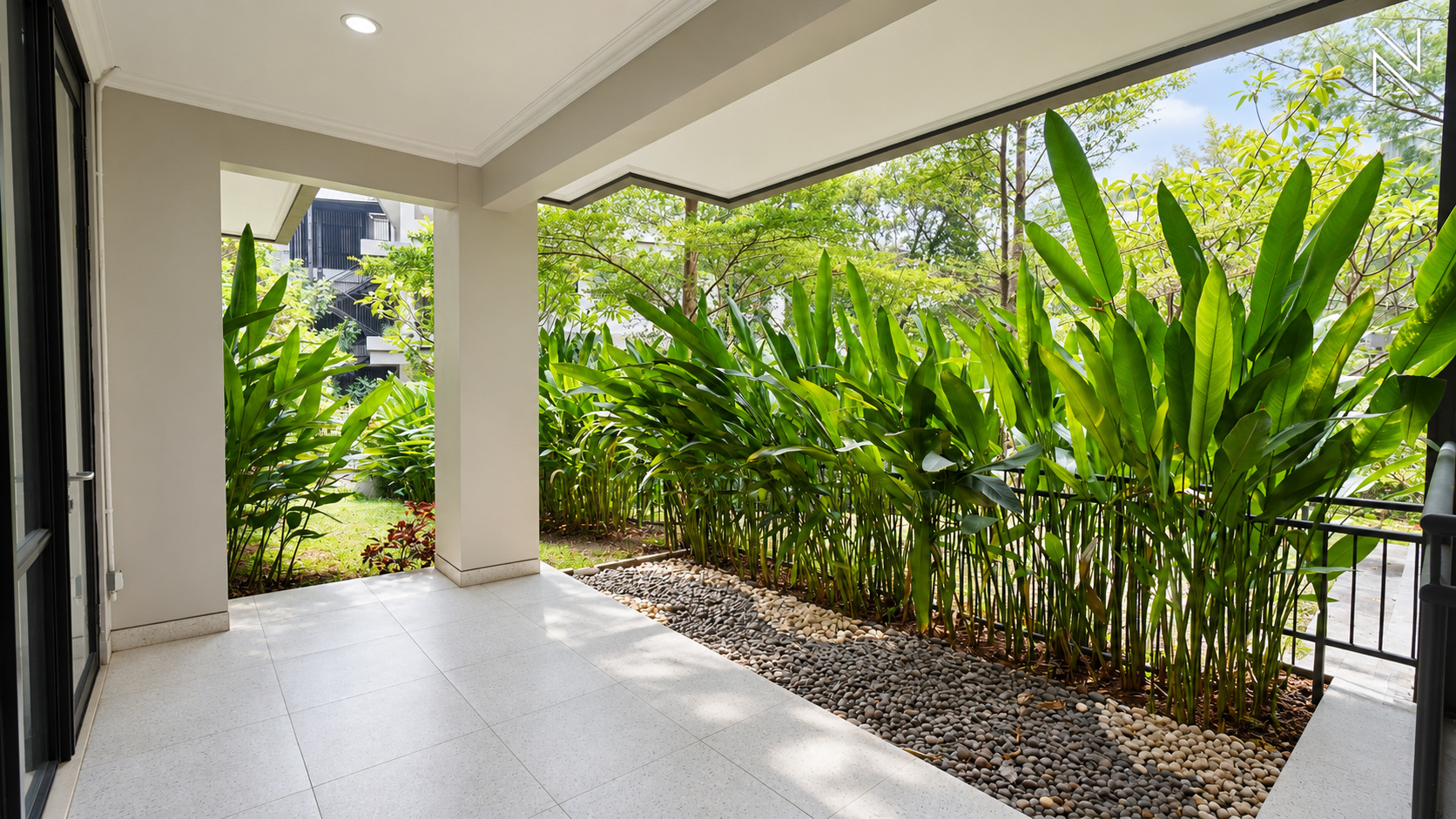 Executive Paradise – EP019 – backyard For Rent 3BR Apartment Executive Paradise Complex South Jakarta Cilandak EP019