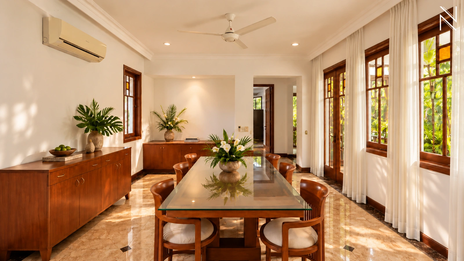 Palm Mansion – Dining Area For Rent 4BR House South Jakarta Lebak Bulus LBB024