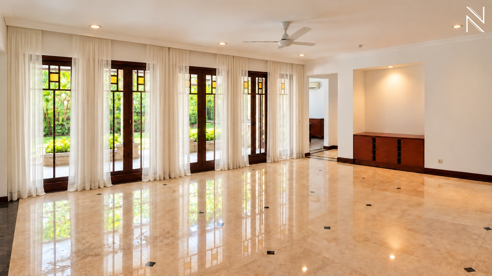 Palm Mansion – Living Area (3) For Rent 4BR House South Jakarta Lebak Bulus LBB024