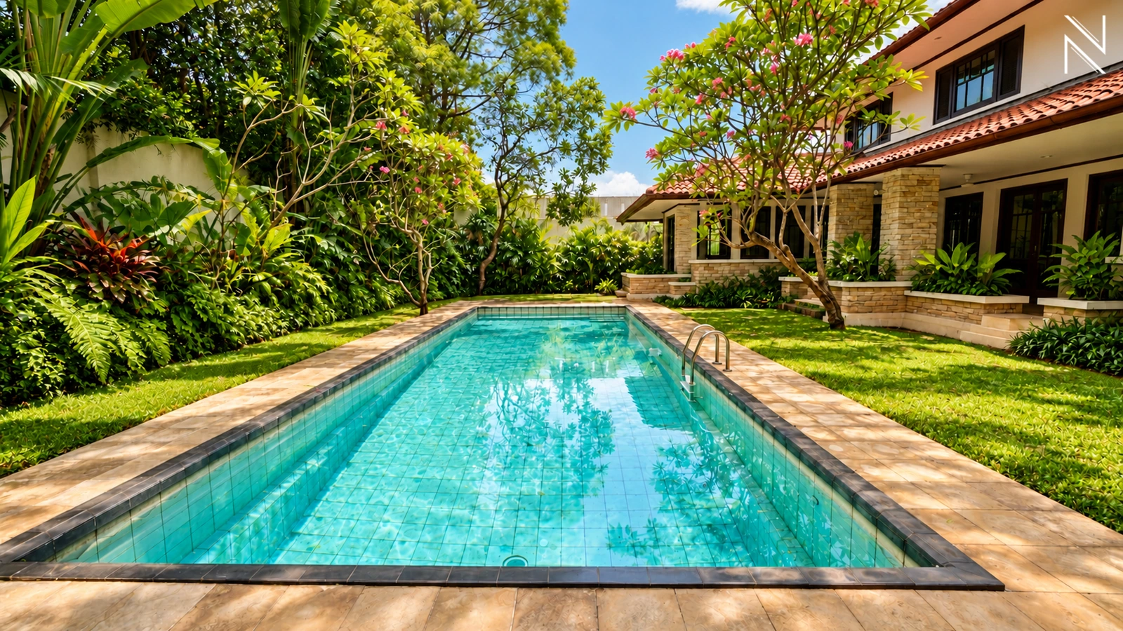 Palm Mansion – Pool (3) For Rent 4BR House South Jakarta Lebak Bulus LBB024