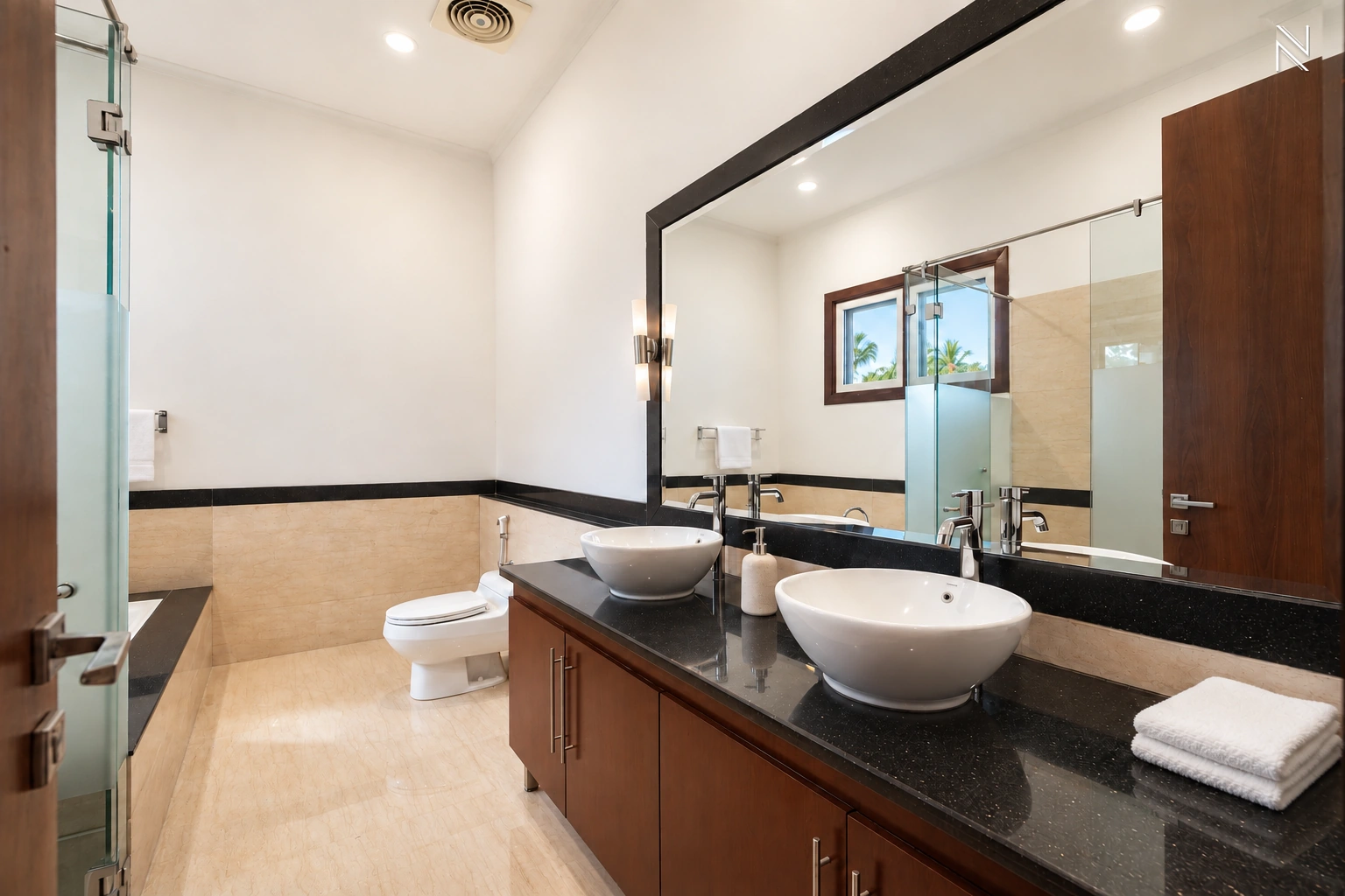 ASTORIA A5 – CLD253 – Bathroom Double Vanity Reverse View – Photo 32 For Rent 5BR House South Jakarta Cilandak CLD253
