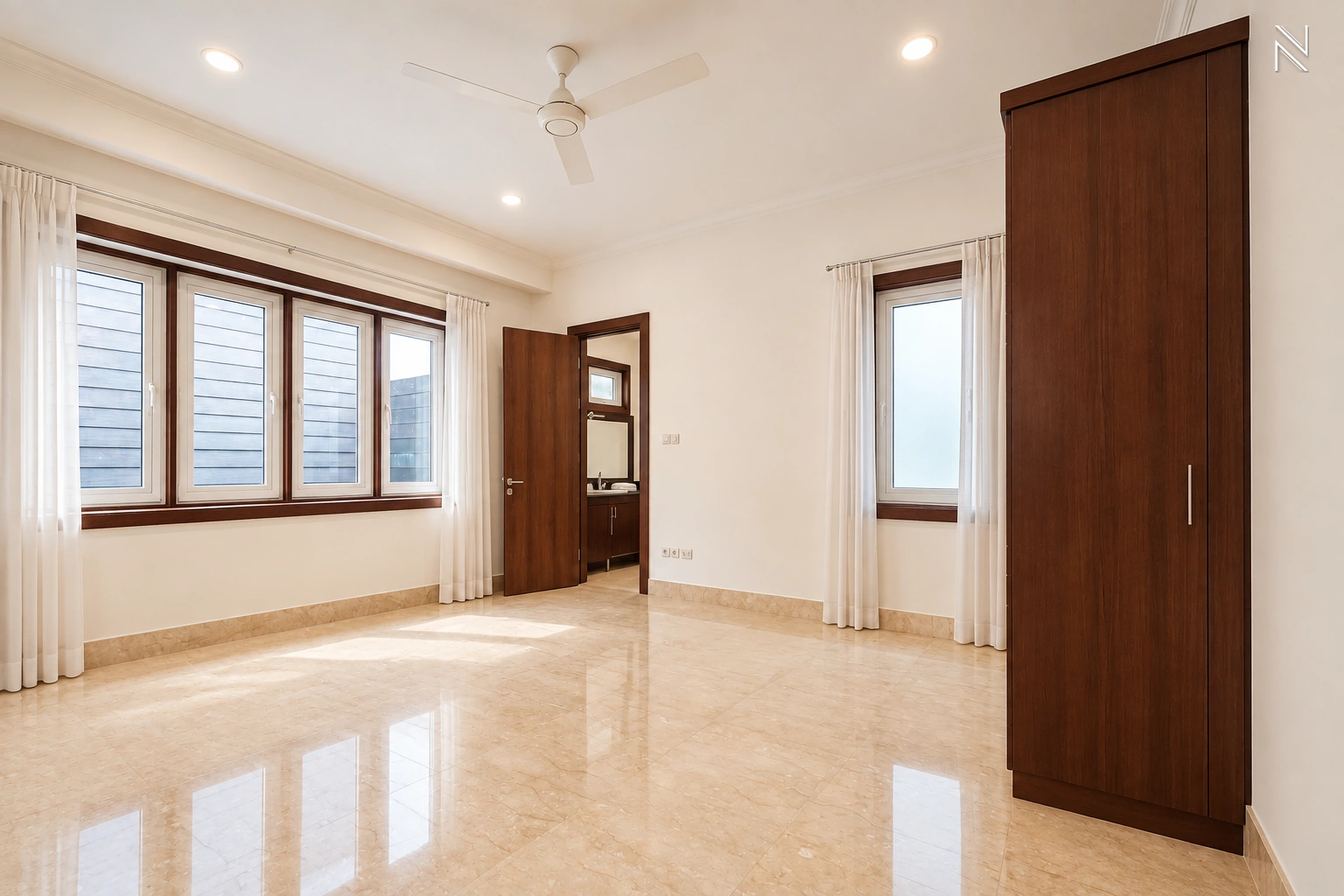 ASTORIA A5 – CLD253 – Bedroom Four Pane Window Angle View – Photo 22 For Rent 5BR House South Jakarta Cilandak CLD253