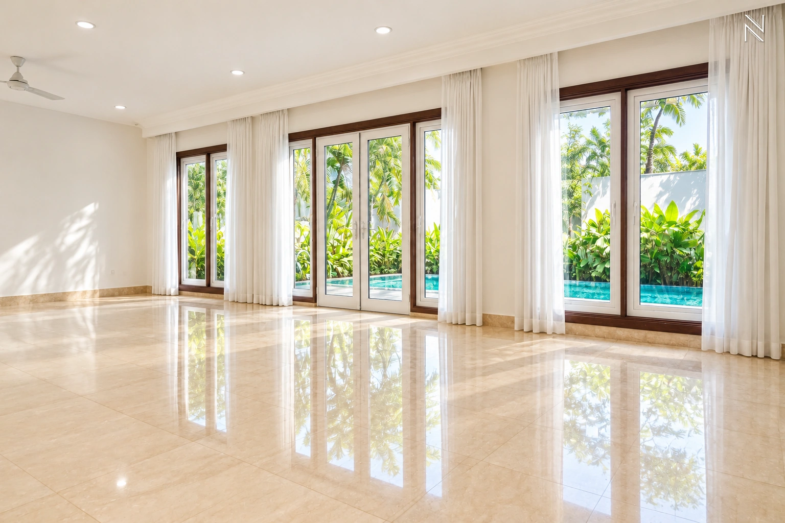 ASTORIA A5 – CLD253 – Dining Area Pool Window View – Photo 07 For Rent 5BR House South Jakarta Cilandak CLD253