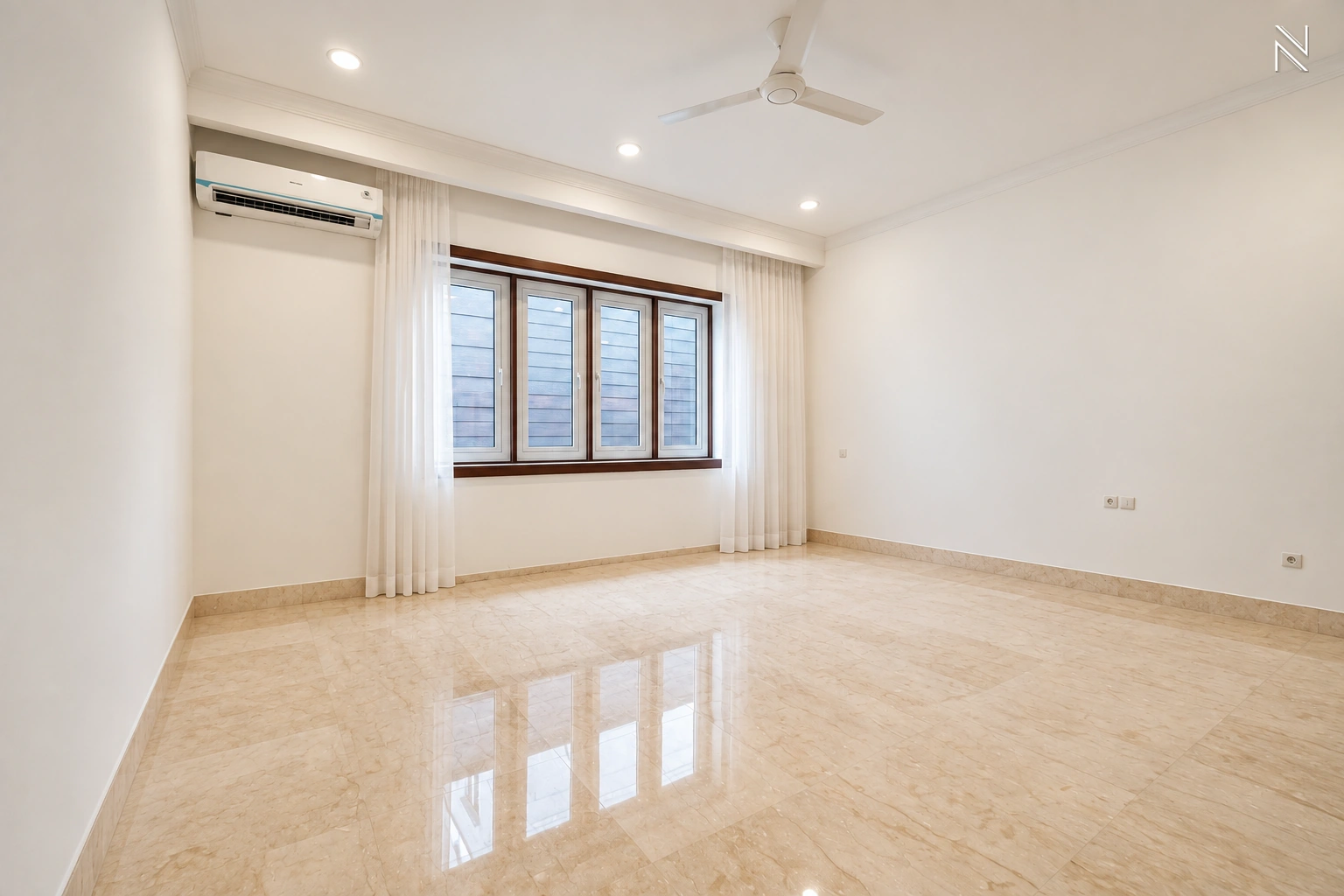 ASTORIA A5 – CLD253 – Large Bedroom Window Angle View – Photo 29 For Rent 5BR House South Jakarta Cilandak CLD253