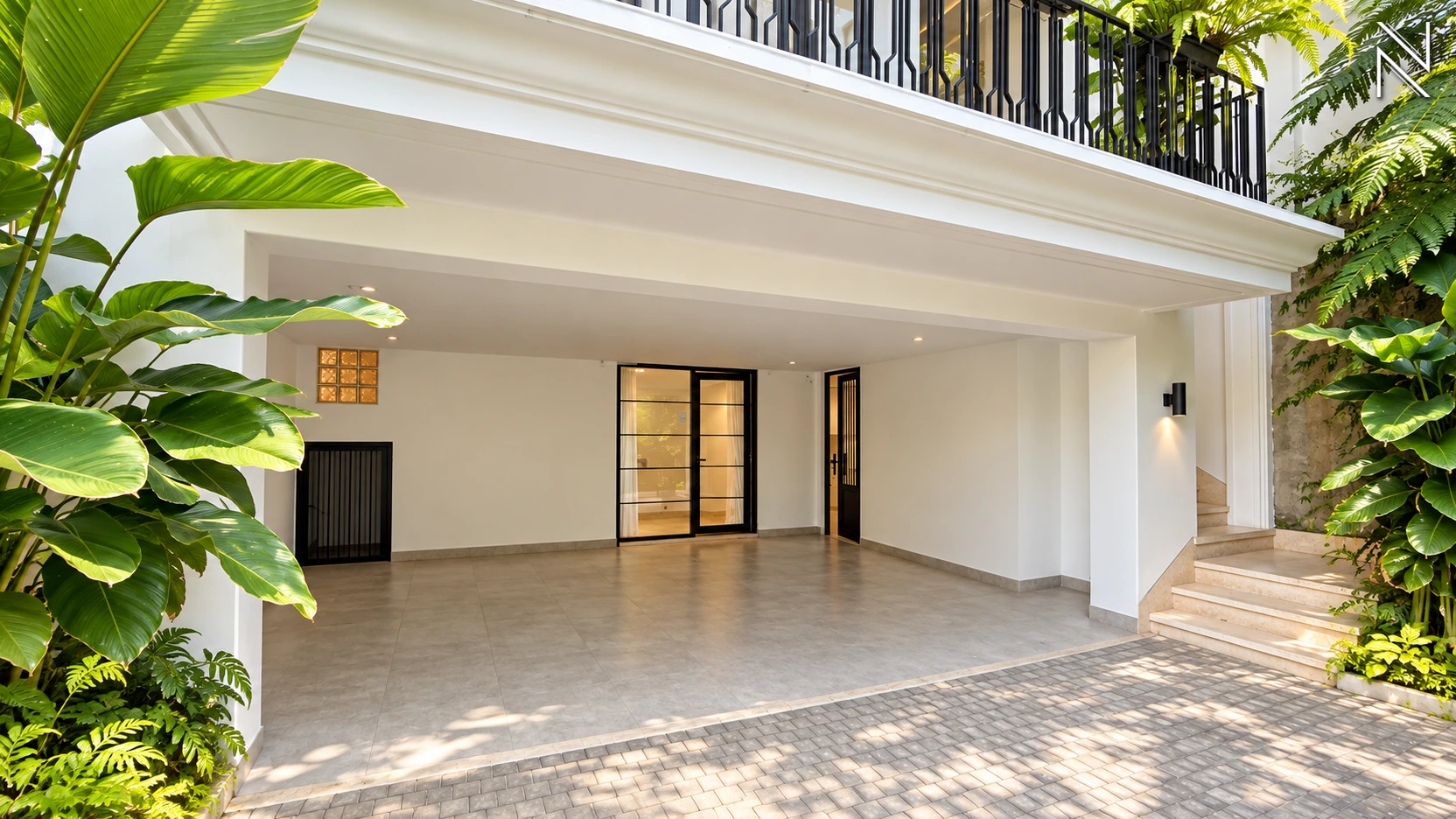 Amari Residence – Type D – Carport and Entrance For Buy 3BR House South Jakarta Kebayoran Baru KBBRS282