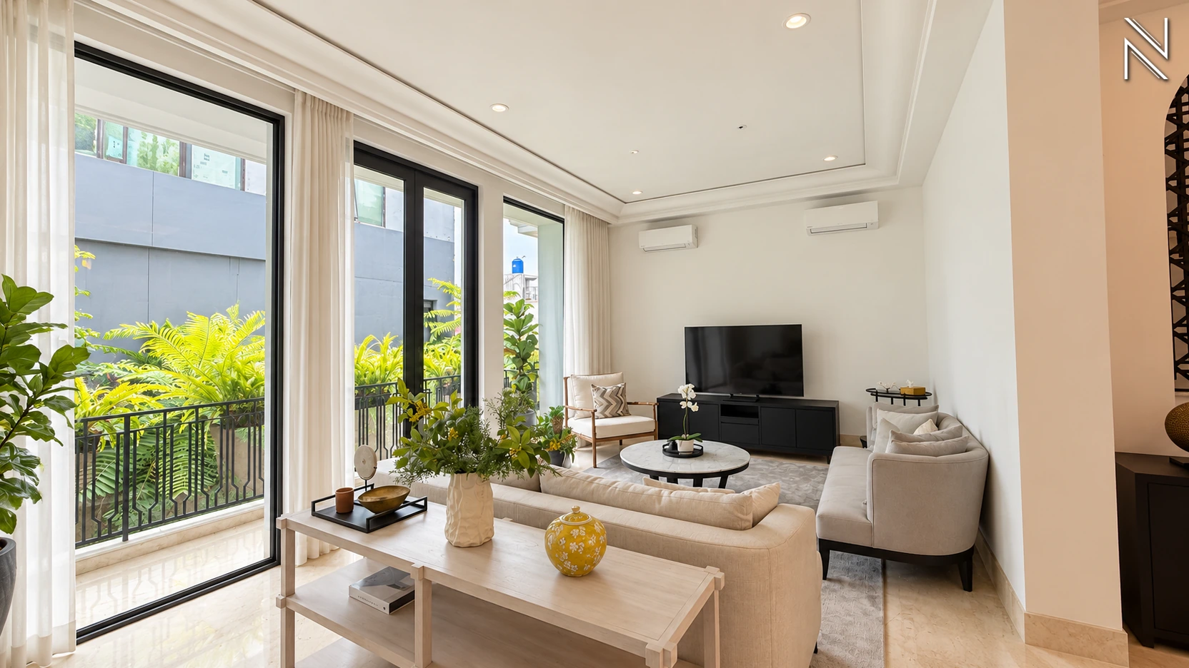 Amari Residence – Type D – Living Room 01 For Buy 3BR House South Jakarta Kebayoran Baru KBBRS282