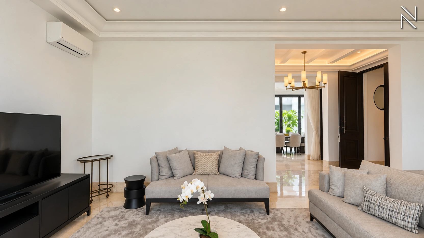Amari Residence – Type D – Living Room 03 For Buy 3BR House South Jakarta Kebayoran Baru KBBRS282