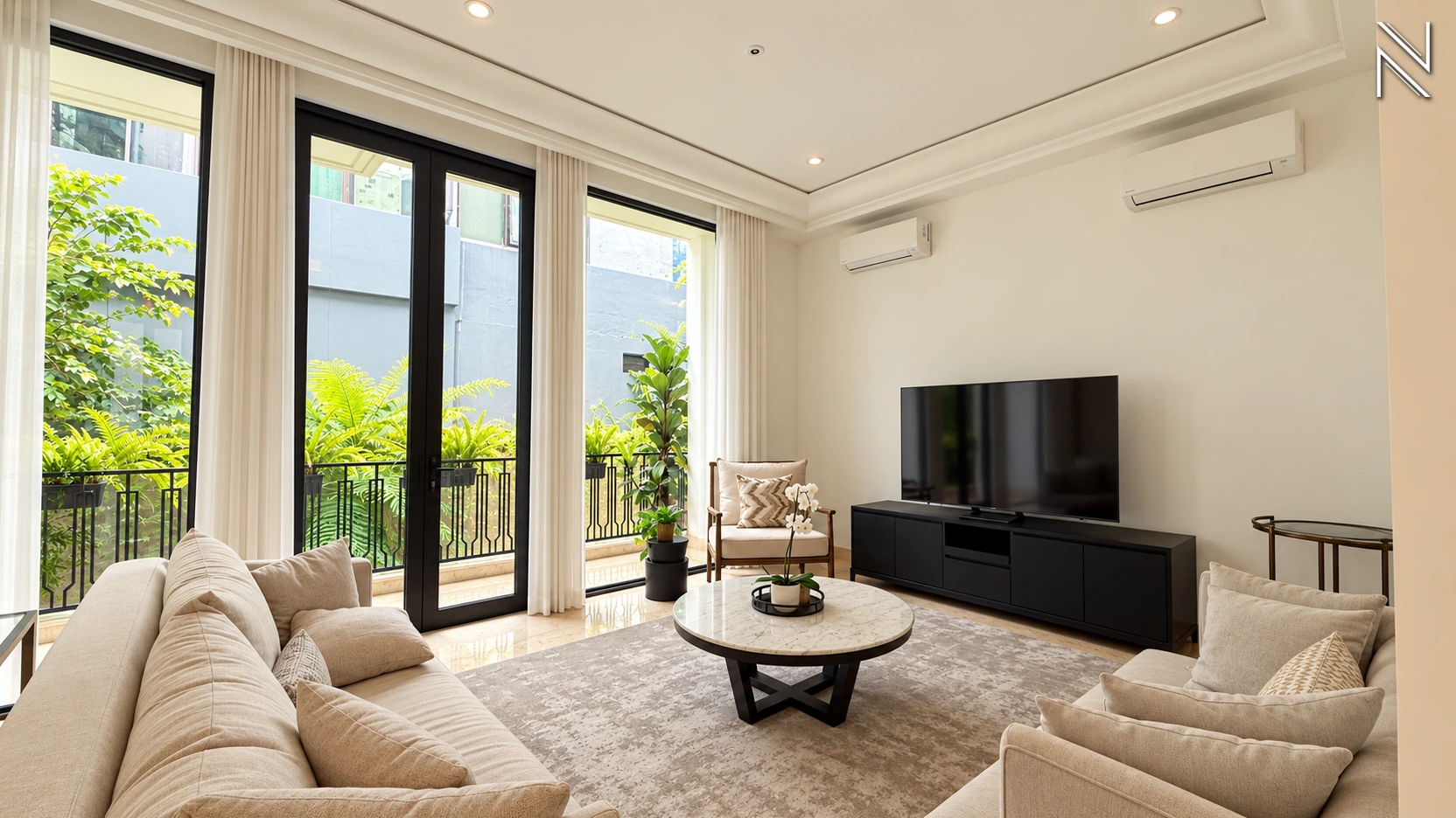 Amari Residence – Type D – Living Room 04 For Buy 3BR House South Jakarta Kebayoran Baru KBBRS282