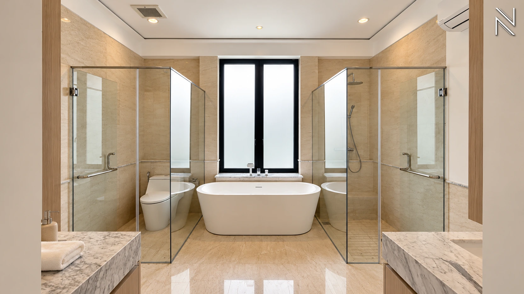 Amari Residence – Type D – Master Bathroom – Bathtub For Buy 3BR House South Jakarta Kebayoran Baru KBBRS282